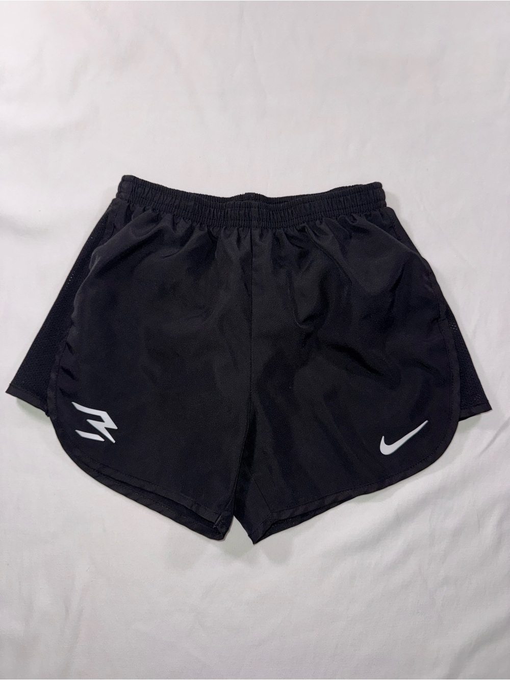 Nike girls Black Running Shorts with Reflective Swoosh